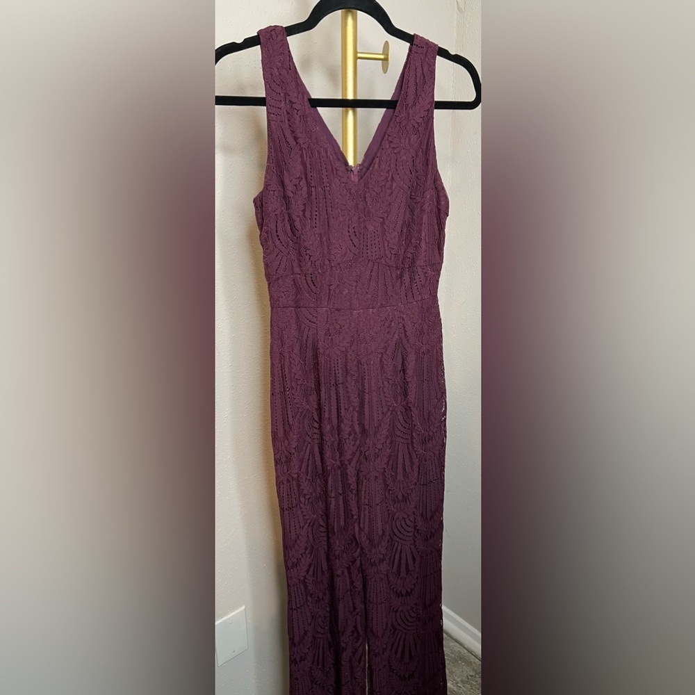 NWT Altar’d State Wine Lace Jumpsuit